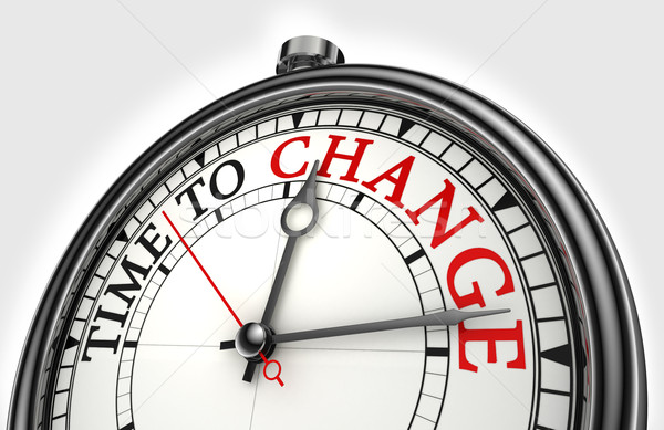 Stock photo: time to change concept clock
