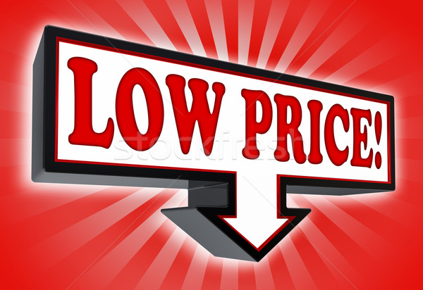 low price sign with arrow down red and black Stock photo © donskarpo