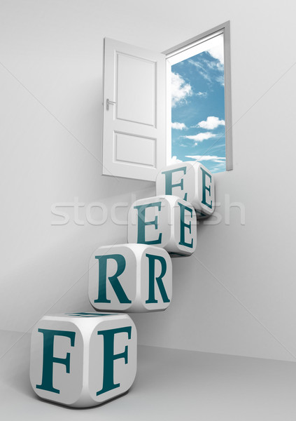 Stock photo: free conceptual door