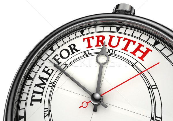Stock photo: time for truth concept clock