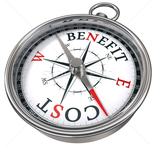 benefit cost concept compass Stock photo © donskarpo