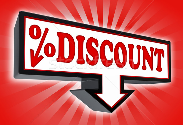 discount red and black arrow sign  Stock photo © donskarpo