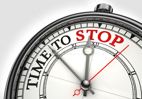 time to stop concept clock Stock photo © donskarpo