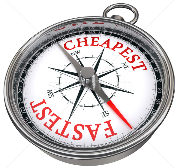 fastest versus cheapest concept compass Stock photo © donskarpo