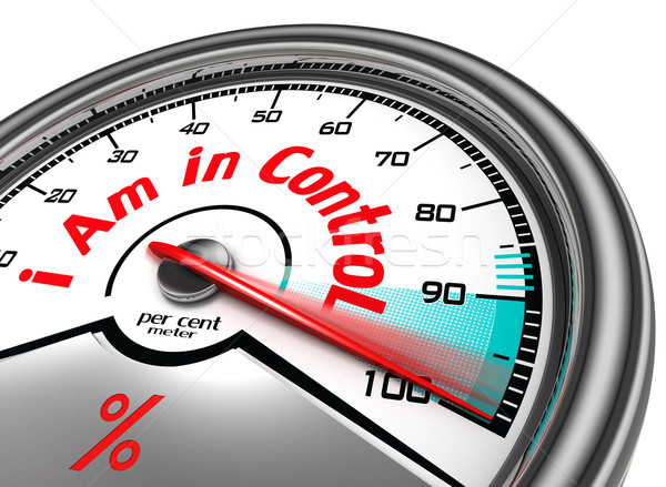 i am in control conceptual meter Stock photo © donskarpo