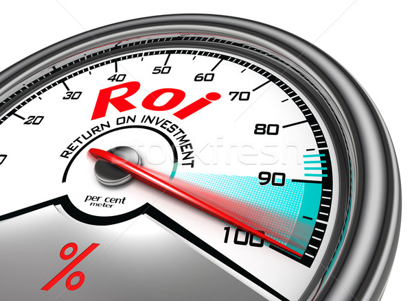 Roi visszatérés beruházás által cent izolált Stock fotó © donskarpo