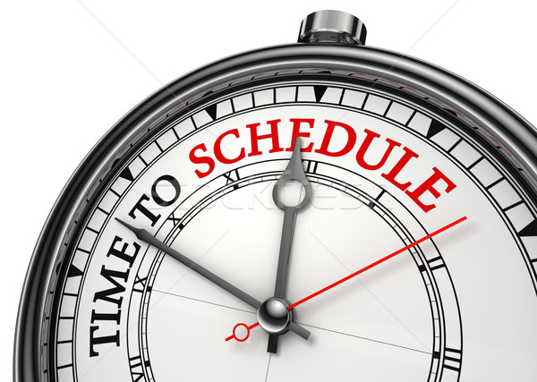 Stock photo: time to schedule concept clock 