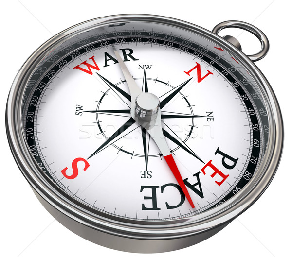 peace versus war concept compass Stock photo © donskarpo