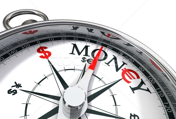 Stock photo: money concept compass