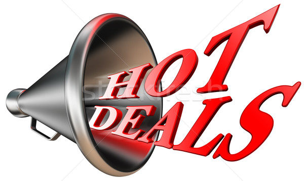 hot deals red word in megaphone Stock photo © donskarpo