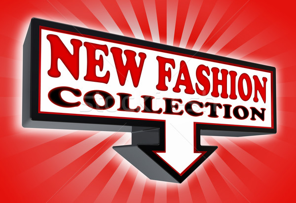new fashion collection sign with arrow  Stock photo © donskarpo