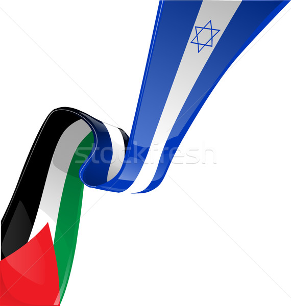 Israel and palestine flag  Stock photo © doomko
