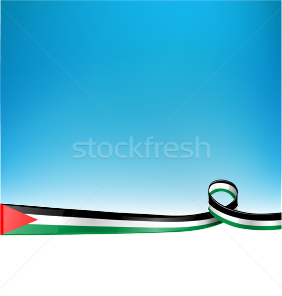 PALESTINE FLAG on blue sky background  Stock photo © doomko