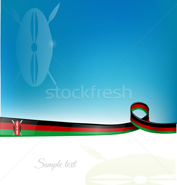 Kenya zászló zöld ajándék szél minta Stock fotó © doomko