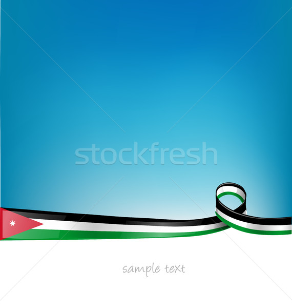 Stockfoto: Jordanië · vlag · hemel · abstract · kunst · team