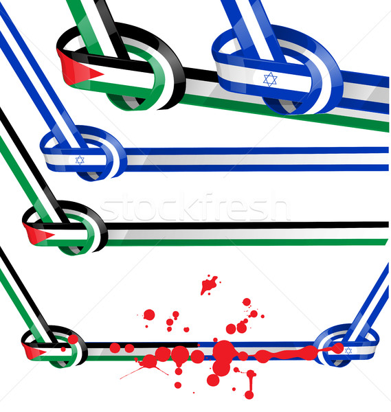Israel and palestine set flag  Stock photo © doomko