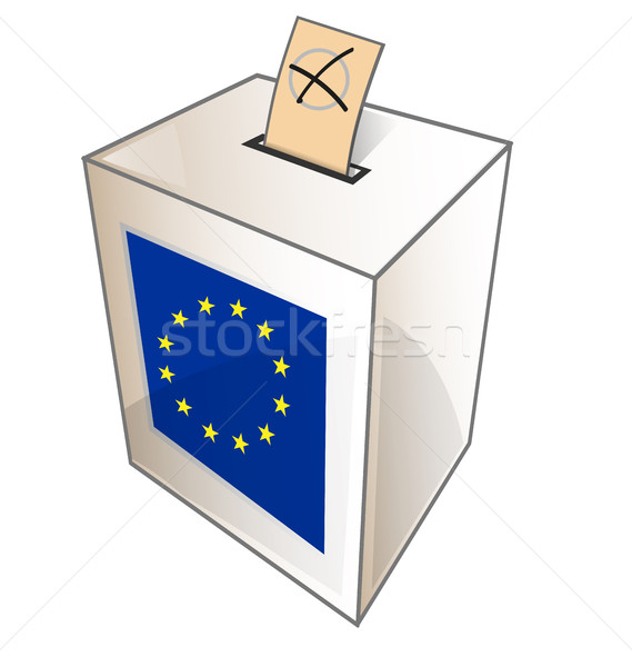 Zdjęcia stock: Europejski · urna · symbol · biały · strony · streszczenie