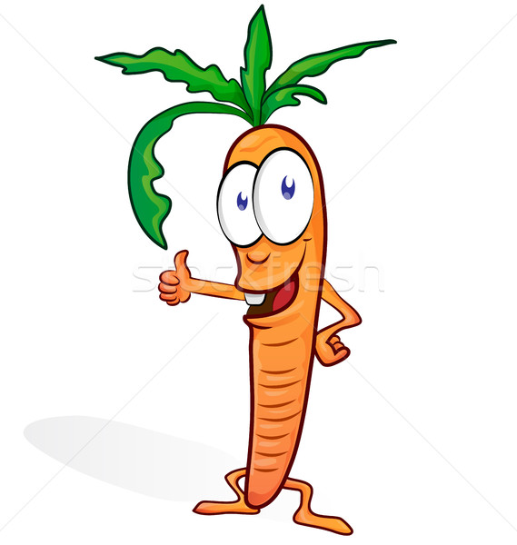 fun carrot cartoon isolated on white background Stock photo © doomko