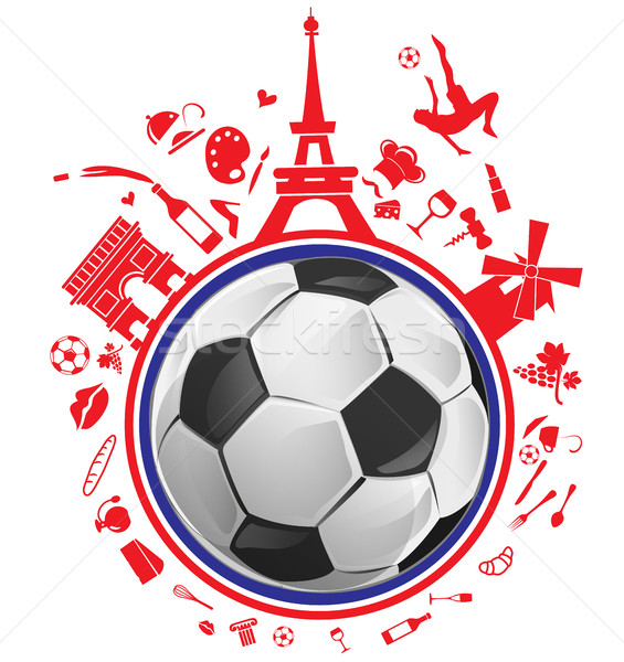soccer ball with france symbol Stock photo © doomko