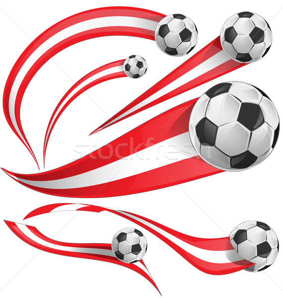 Stock photo: peru flag  with soccer ball