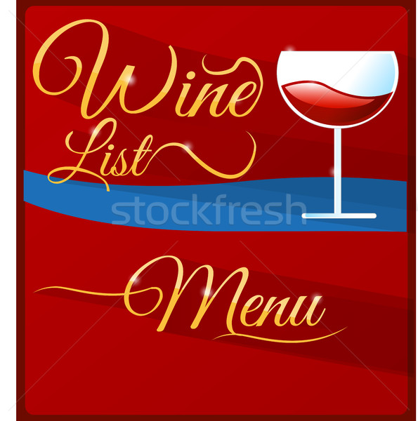 wine list menu Stock photo © doomko