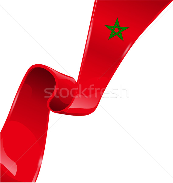 morocco ribbon flag on white background  Stock photo © doomko