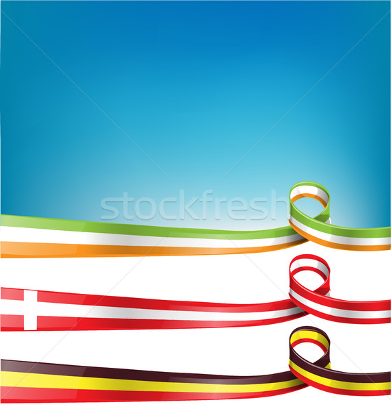 比利時 瑞士 愛爾蘭 旗 集 質地 商業照片 © doomko