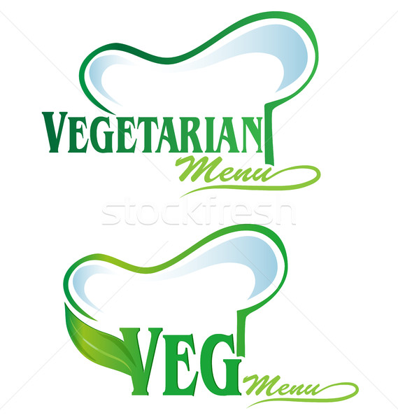 vegetarian and veg symbol menu Stock photo © doomko