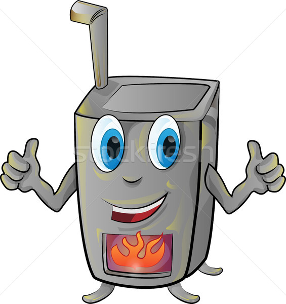 Stock photo: stove cartoon