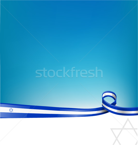 israel ribbon flag background Stock photo © doomko
