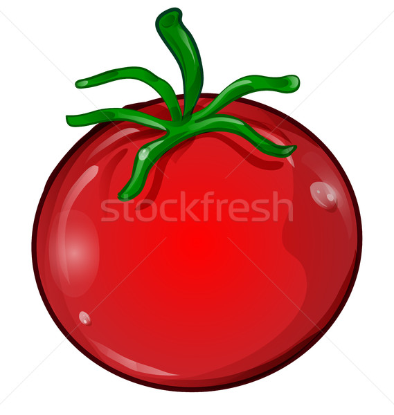 Pomodoro cartoon isolato bianco salute sfondo Foto d'archivio © doomko