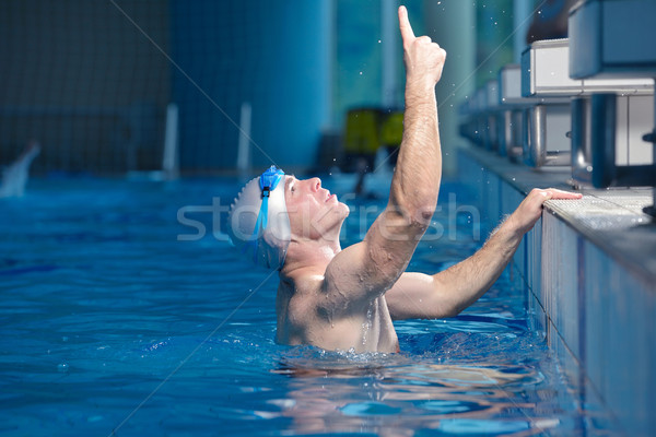 Pływak sportowiec zdrowia fitness życia młodych Zdjęcia stock © dotshock
