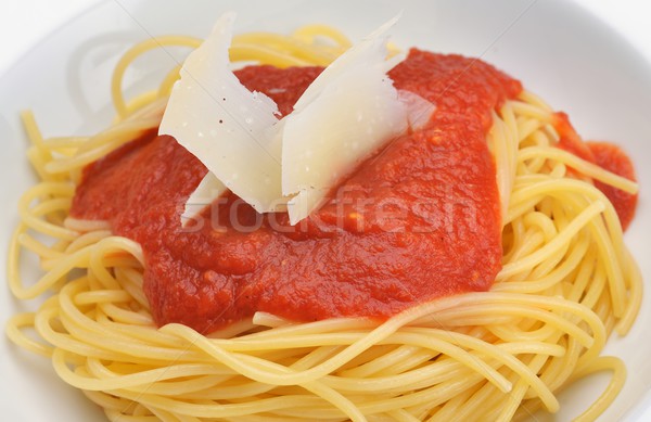 Włoski spaghetti sos bolognese pomidory mięsa ser Zdjęcia stock © dotshock