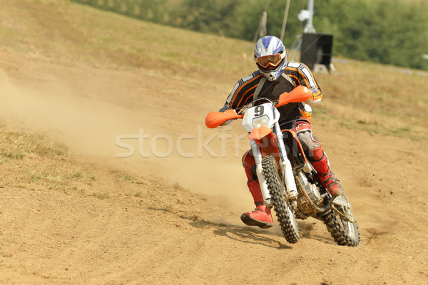 Motorcross fiets race snelheid macht extreme Stockfoto © dotshock