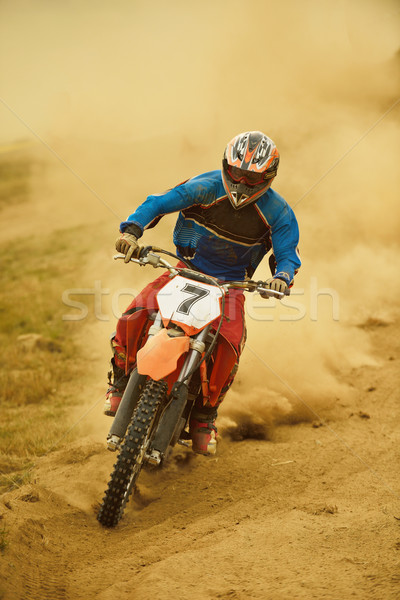 Motocross rowerów wyścigu prędkości moc ekstremalnych Zdjęcia stock © dotshock