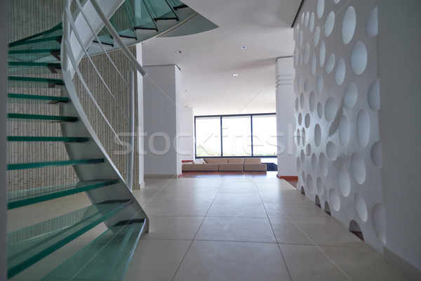 modern glass spiral staircase Stock photo © dotshock