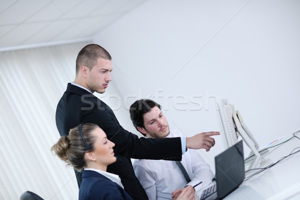 Stock photo: business people group working in customer and helpdesk office