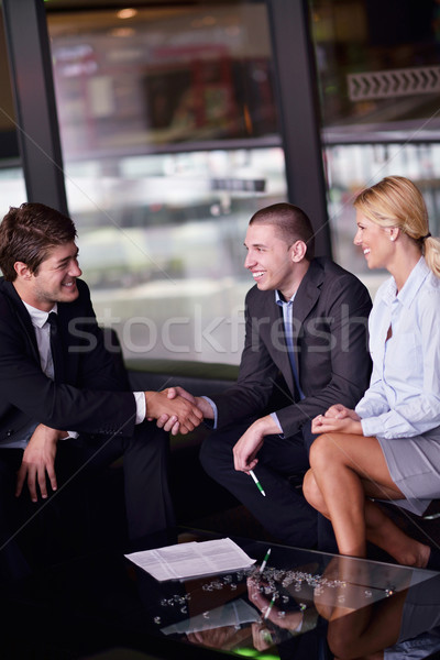 Stock photo: business people in a meeting at office