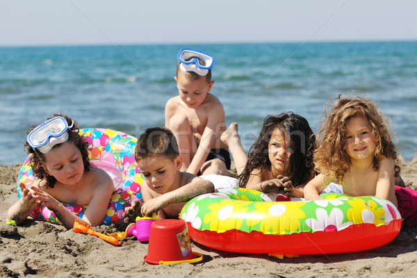 商業照片: 孩子 · 組 · 樂趣 · 玩 · 海灘 · 玩具
