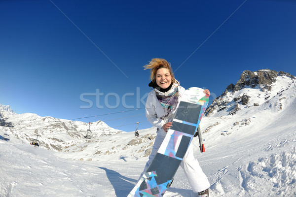 Foto stock: Esqui · fresco · neve · temporada · de · inverno · belo