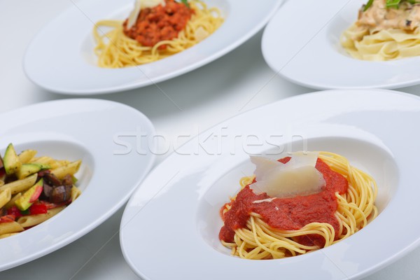 Сток-фото: макароны · сыра · куриные · грибы · продовольствие · лист