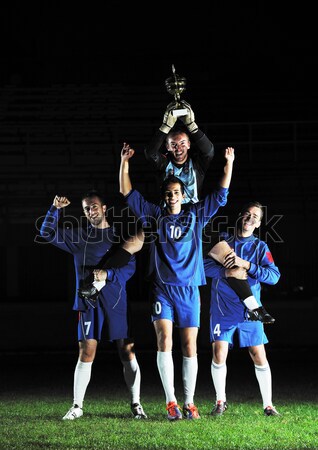 Foto stock: Futbolista · acción · futbolista · patear · pelota · fútbol