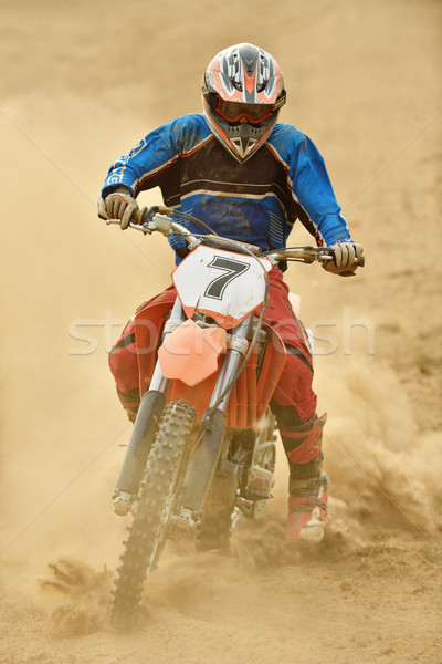 Motocross bisiklet yarış hızlandırmak güç aşırı Stok fotoğraf © dotshock