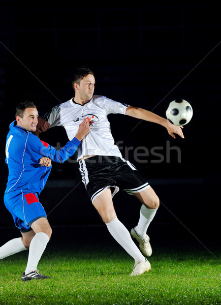 Stock foto: Fußball · Spieler · Maßnahmen · Ball · Wettbewerb · laufen