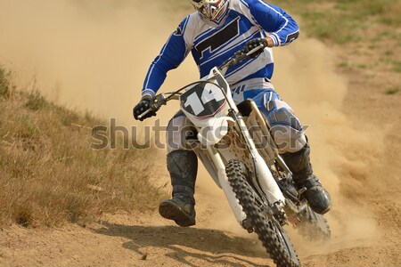 Motocross moto carrera velocidad poder extrema Foto stock © dotshock