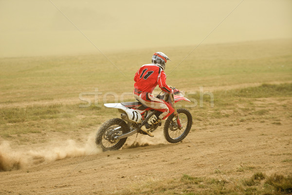 Stok fotoğraf: Motocross · bisiklet · yarış · hızlandırmak · güç · aşırı