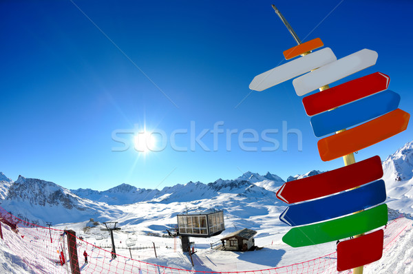 High mountains under snow in the winter Stock photo © dotshock