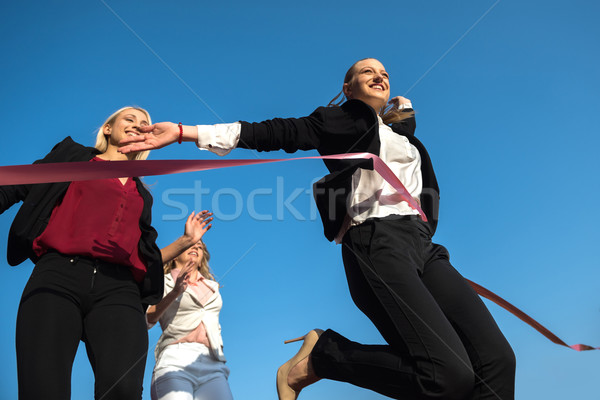 business people running on racing track Stock photo © dotshock