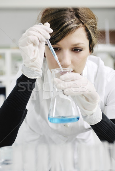young woman in lab Stock photo © dotshock