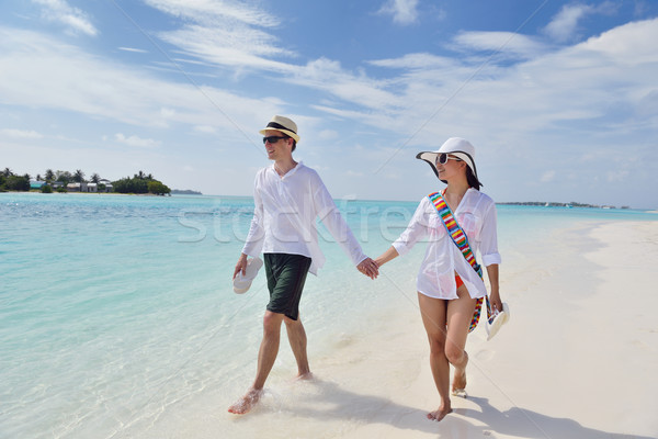 Felice divertimento spiaggia giovani romantica Foto d'archivio © dotshock